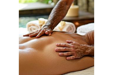 Client(e) profitant d’un massage du dos détendant