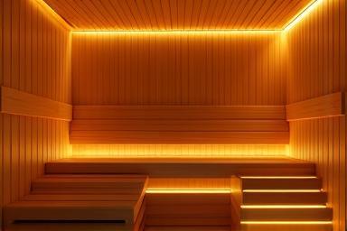 Cabine de sauna moderne en bois